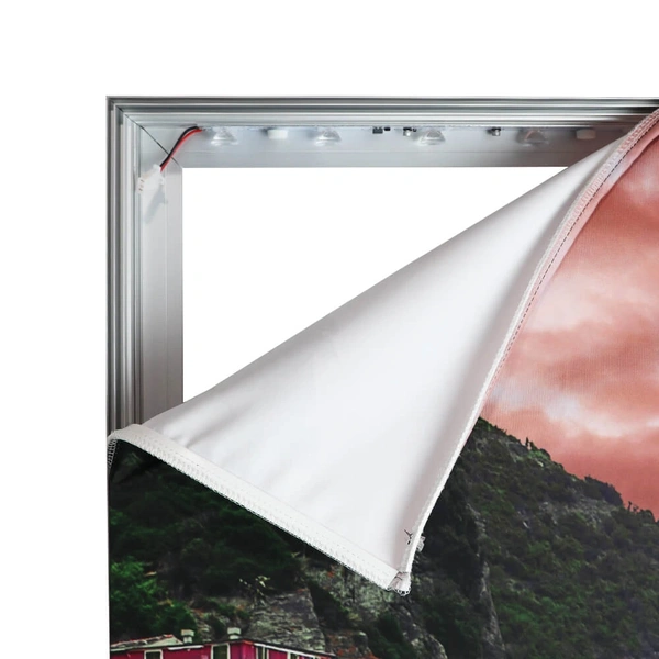 Standard SEG Wall Mounted Lightbox - Corner Peeled